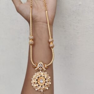 White gold plated chain set
