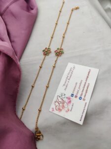 Lotus flower anklets