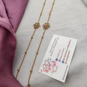 Lotus flower anklets