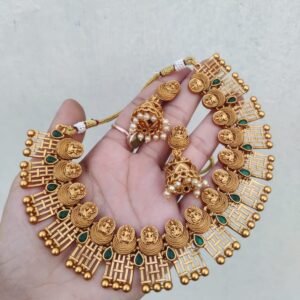 Green temple necklace