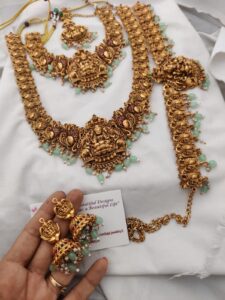 Turquoise blue semi bridal set