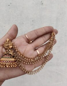 Temple Jhumka with Mattel