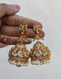 Cz bridal Jhumka big