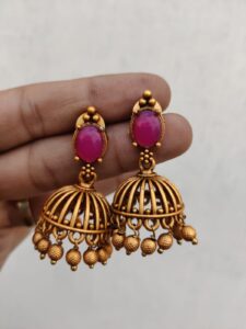 Matte jhumki pink
