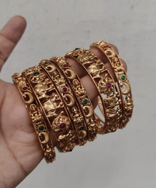 Temple bangles with elephant2,6