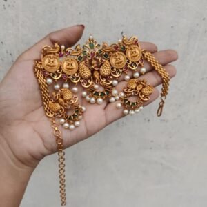 Cz antique premium gold choker