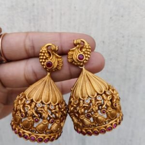 Temple jhumkis dancing doll bride