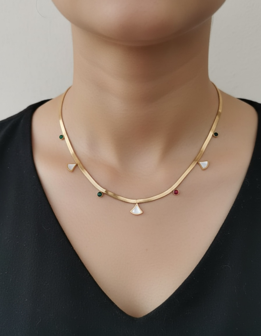 Gold stainless chain for western and Indian both