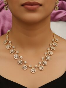 Cz American diamond necklace