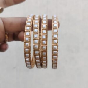 Pearl bangles set of 4