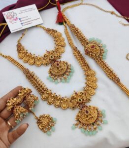 Turquoise semi bridal set