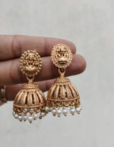 Plain temple Lakshmi earrings