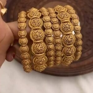 Round set of 6 matte bangles 2.4