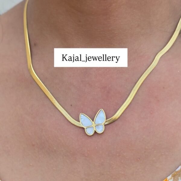 Western snake chain gold stainless chain white