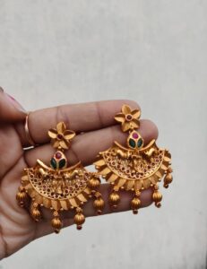 Cz Krishna gold earrings