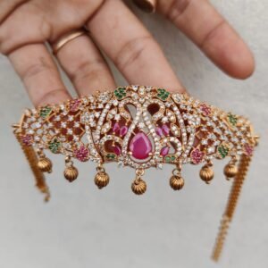 Golden high choker
