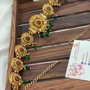 Green beads temple hip belt