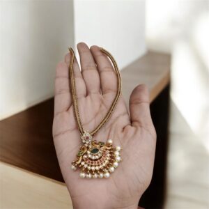 Cz peacock choker set