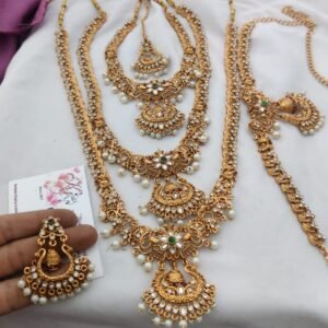 Three layer stone bridal semi set
