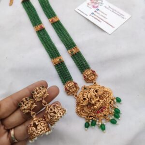 6a0302e8-f5c2-4143-a59d-1092524b12ce Green Lakshmi temple set