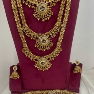 Three layer peacock semi bridal set