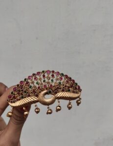 Peacock hair clip