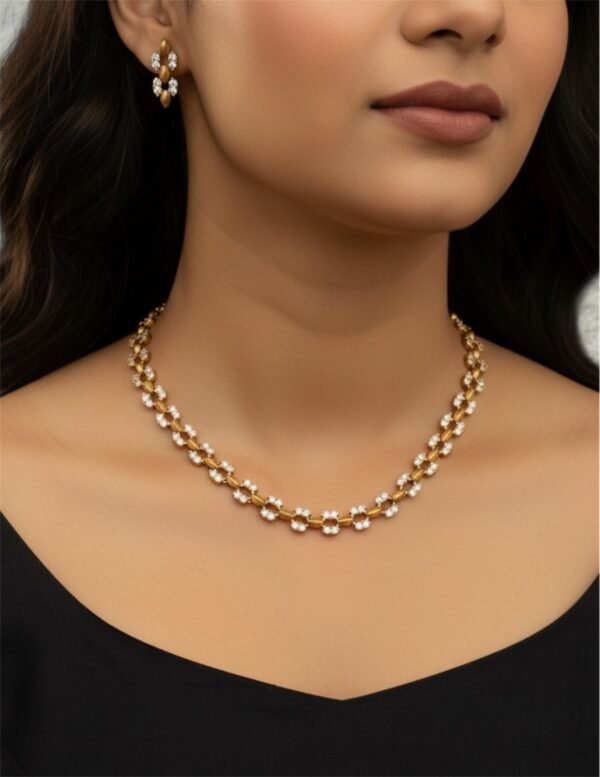 White micro plated set