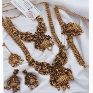 Lakshmi heavy semi bridal set golden