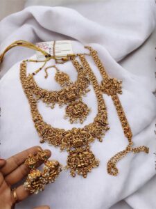 Temple semi bridal Meenakari set