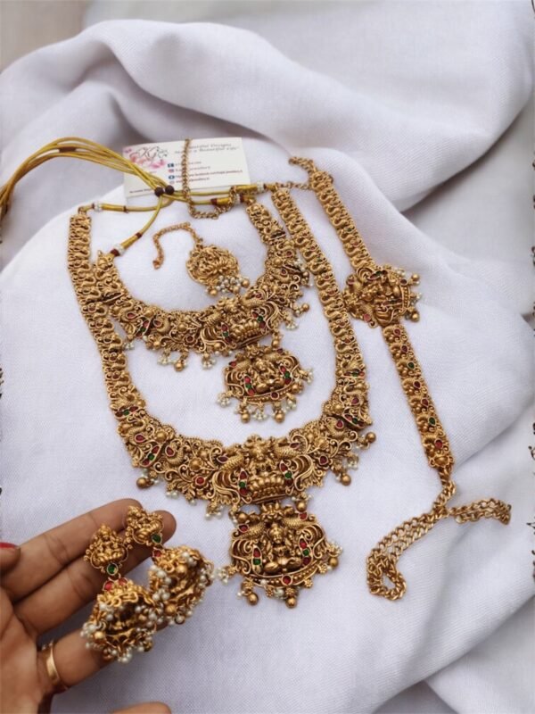 Temple semi bridal Meenakari set