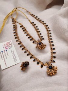 Blue kemp semi bridal set