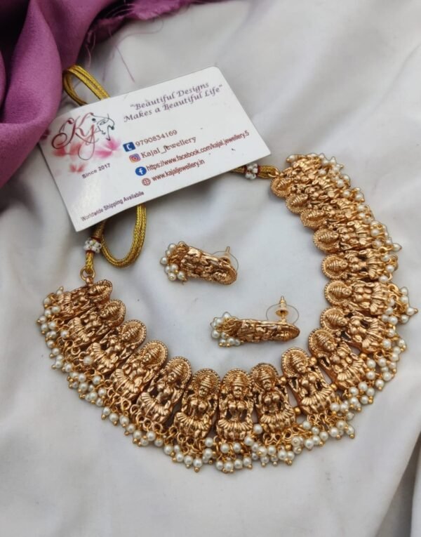 Lakshmi golden necklace