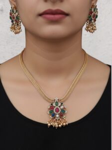 Navratan necklace golden set