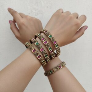 Temple Lakshmi bangles set of 4