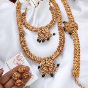 Temple semi Lakshmi bridal set
