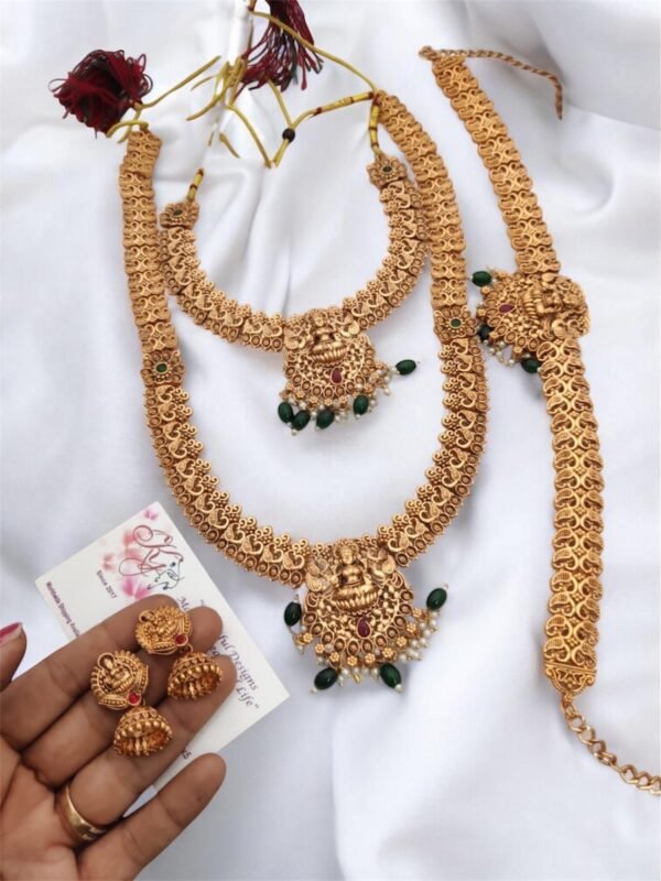 Temple semi Lakshmi bridal set