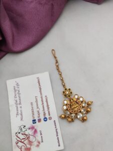 Gold cz temple nethi chutti 4