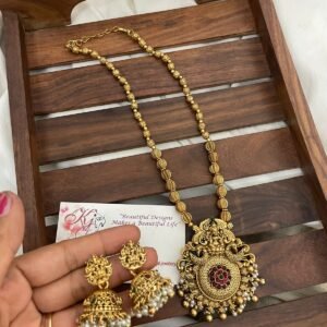 Temple Lakshmi beads chain set
