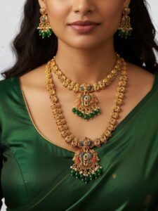 Meenakari semi  bridal set