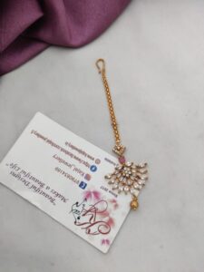 Gold cz white nethi chutti 4