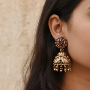 Round matte jhumki
