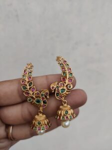 Multi cz Bluetooth earrings gold