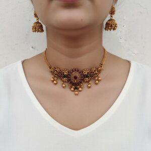 Copper round choker set