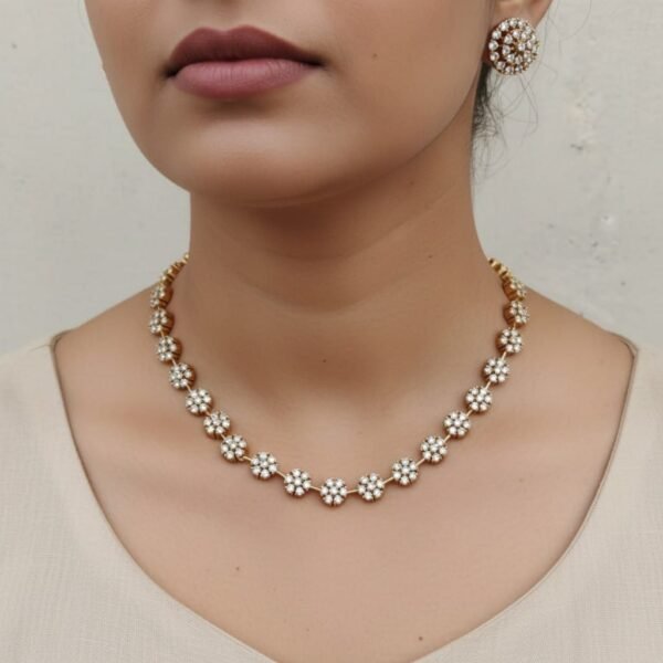 White ad necklace