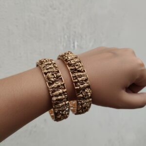 Antique ramparivar Temple bangles golden