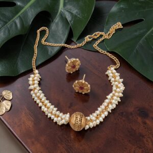 Pearl set choker guttapusulu set