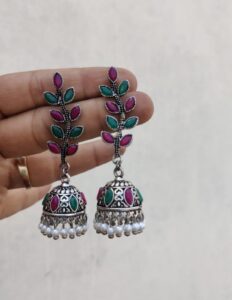Oxidised jhumki