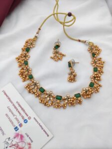 Green kemp guttapusulu stone set