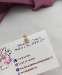 Mini golden nose pin peacock