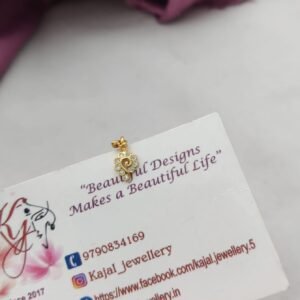 Mini golden nose pin peacock